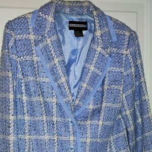 Blue Plaid Women's Jacket